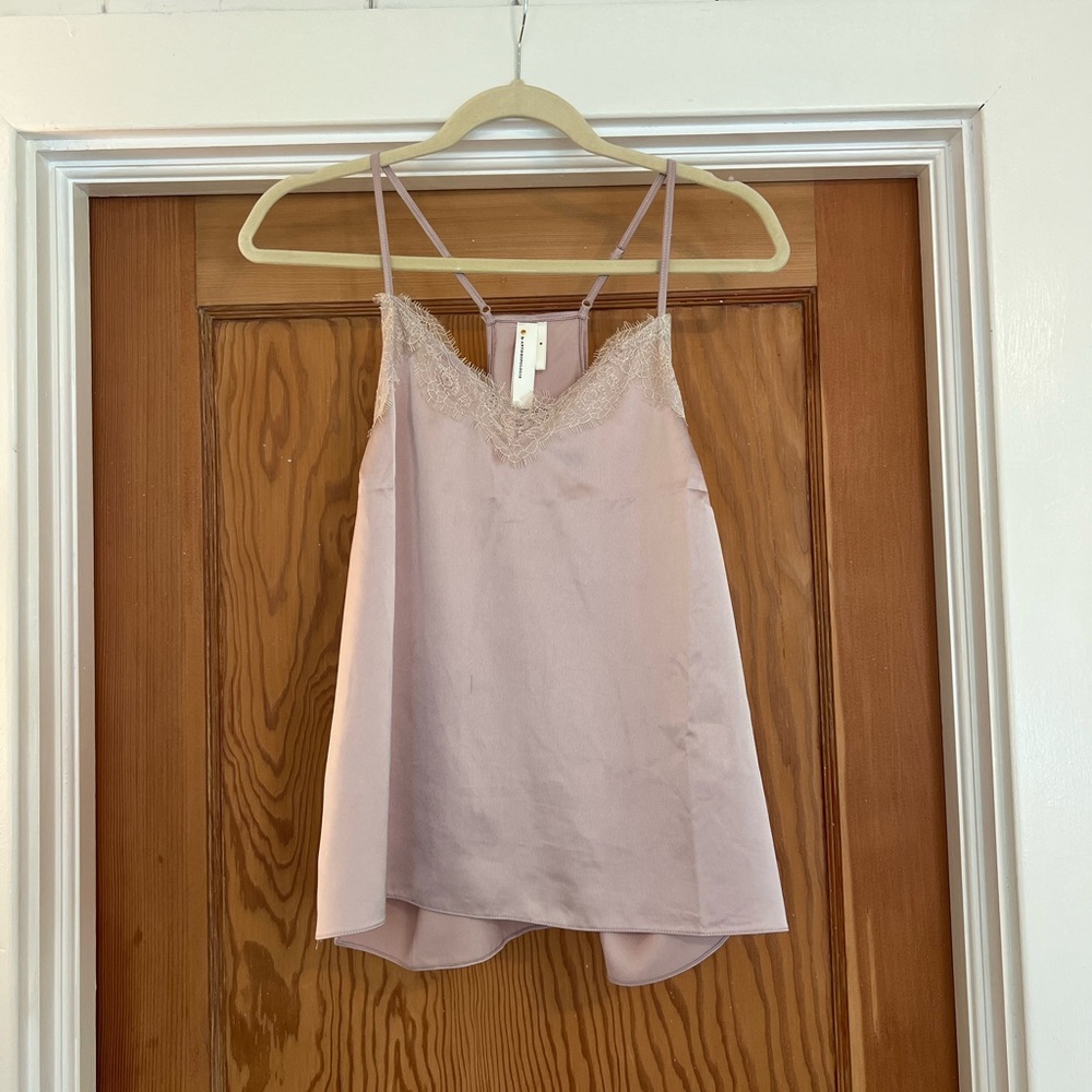 Anthropologie satin lace cami